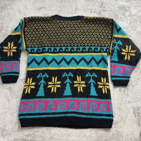 Vintage Reference Point by Dray Sweated Womens Small Knit Abstract Geometric - Picture 9 of 10